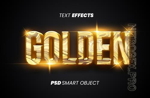 Golden text style effect premium psd Premium Psd