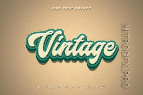 Vintage text effect template Premium Psd
