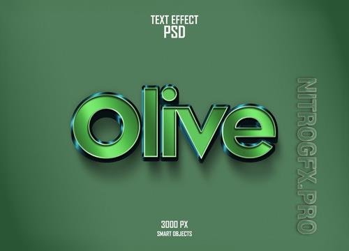 Inspirational text style in green color Premium Psd