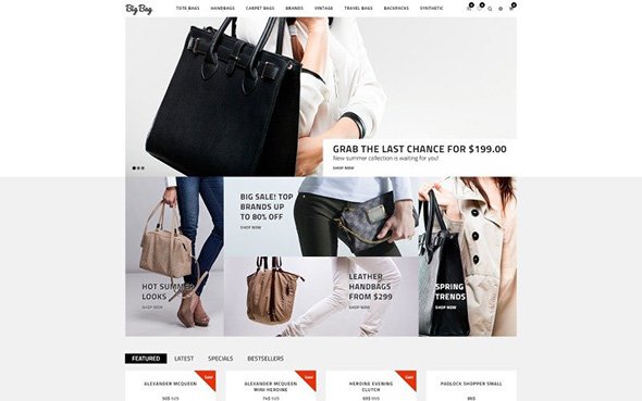 Big Bag v1.0 - Handbag Store OpenCart Template - TM 61311