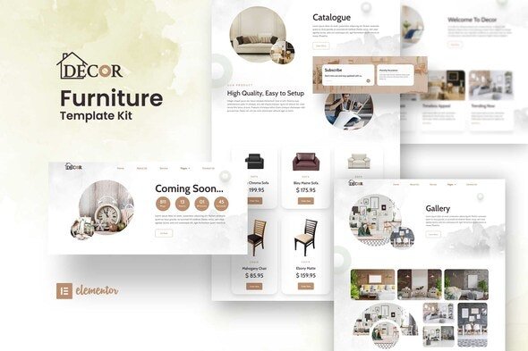 ThemeForest - Decor v1.0.0 - Furniture & Interior Design Elementor Template Kit - 33701274