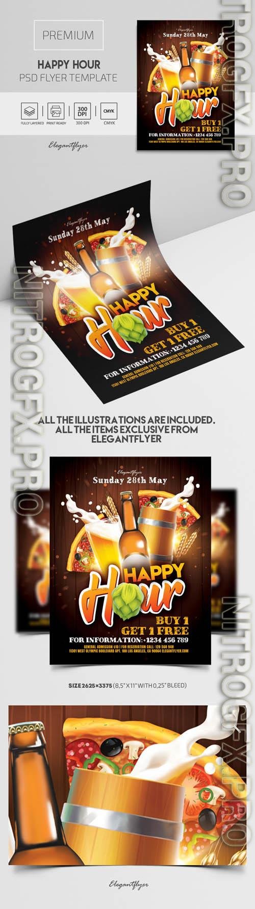Happy Hour Flyer PSD Template