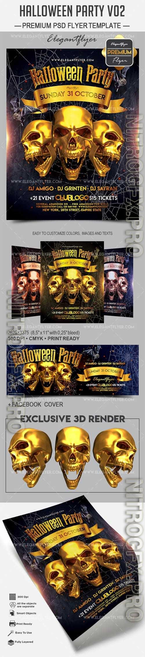 Halloween Party Flyer PSD Template vol 4
