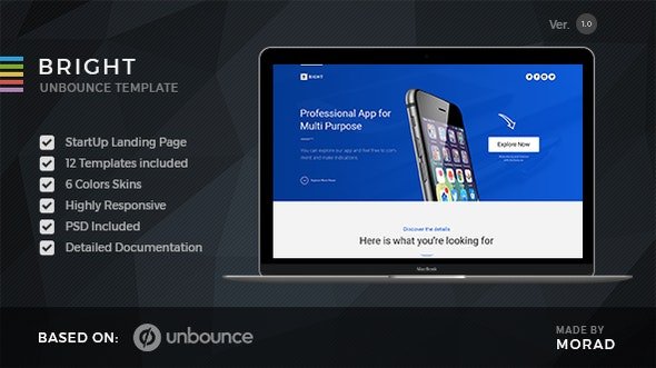 ThemeForest - Bright v1.0 - Unbounce Startup Landing Page - 13555707
