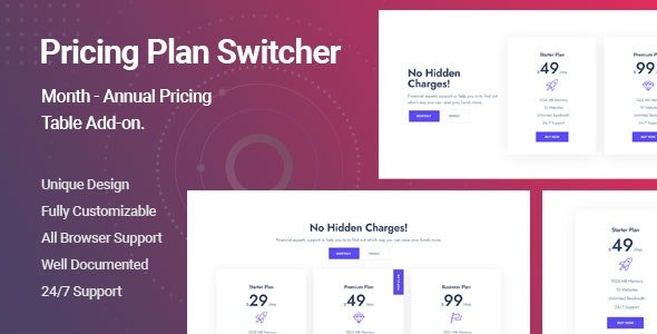 CodeCanyon - Ultimate Pricing Plan Switcher Addon for Elementor v1.0.0 - 33787230