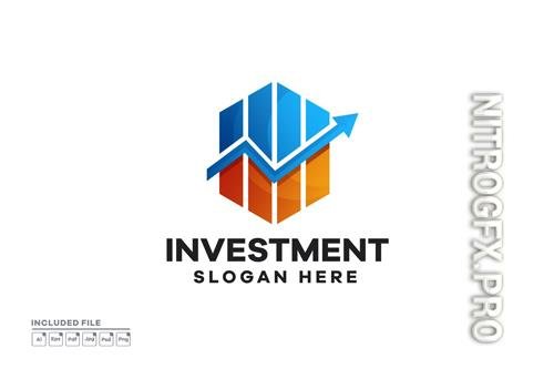 Business Investment Gradient Logo Design
