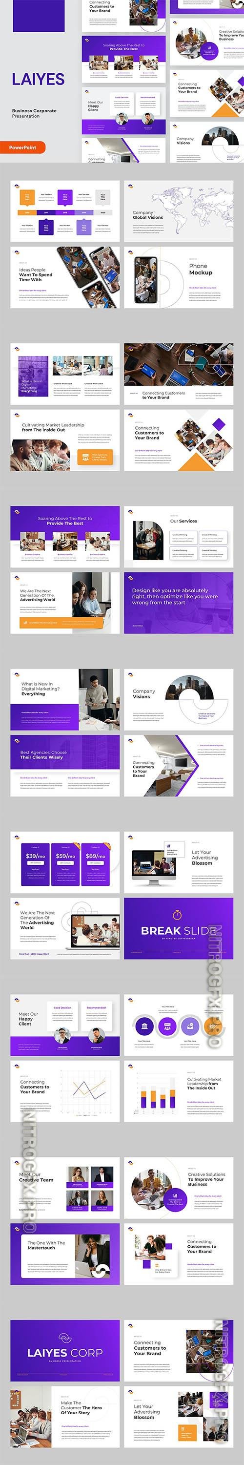 LAIYES - Business Pitch Deck Powerpoint, Keynote and Google Slides Template
