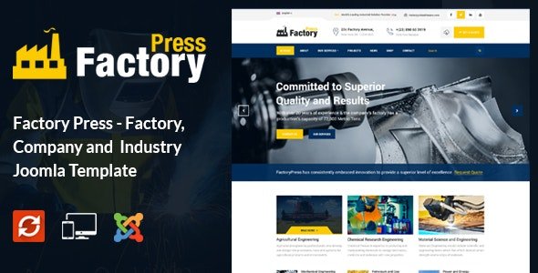 ThemeForest - Factory Press v2.0 - Industrial Business Joomla Template - 18070580