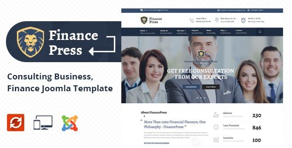 ThemeForest - Finance Press v1.8 - Consulting Business Joomla Template - 17075333