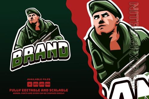 Army Mascots Logo Esports style