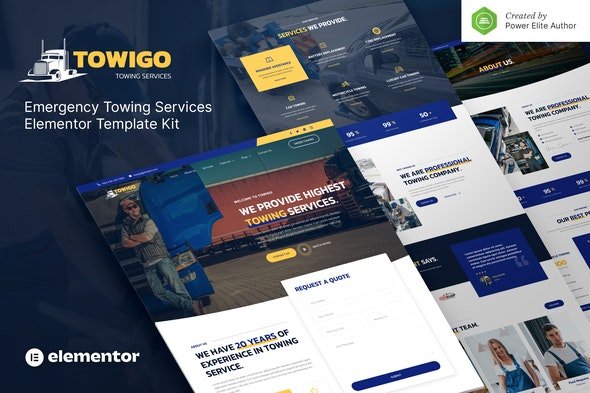 ThemeForest - Towigo v1.0.0 - Emergency Towing Services Elementor Template Kit - 33982150