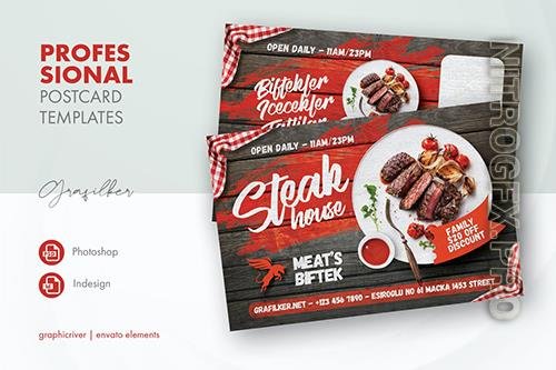 Steak House Postcard Templates