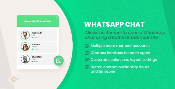 CodeCanyon - WordPress WhatsApp Chat Box v2.5.7 - 23125935