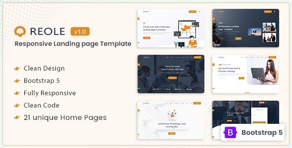 ThemeForest - Reole v1.0 - Responsive Landing Page Template - 33844505
