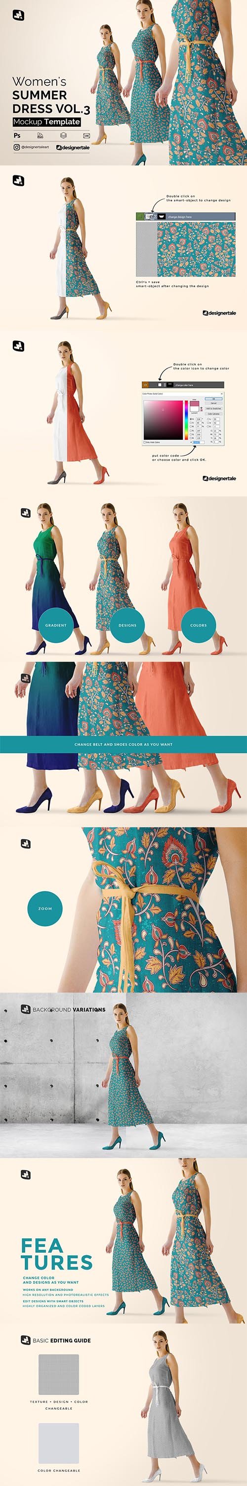 CreativeMarket - Women's Summer Dress Mockup Vol.3 - 4905778
