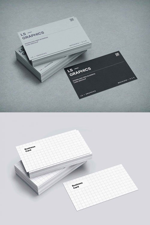 Stacked Business Cards PSD Mockups Templates