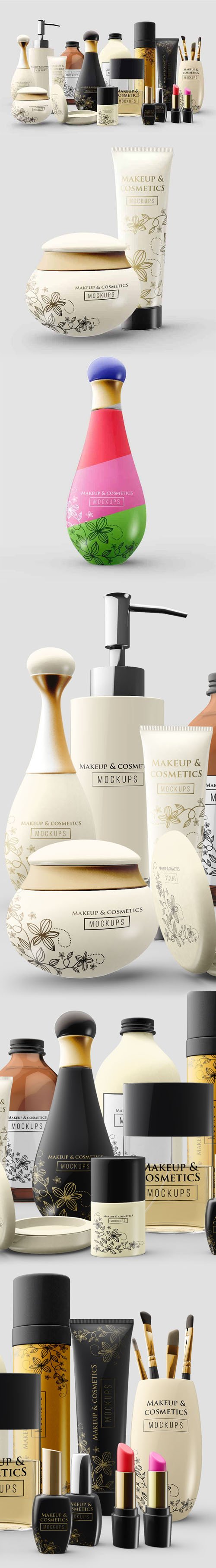 Cosmetic & Makeup Accessories PSD Mockups Templates