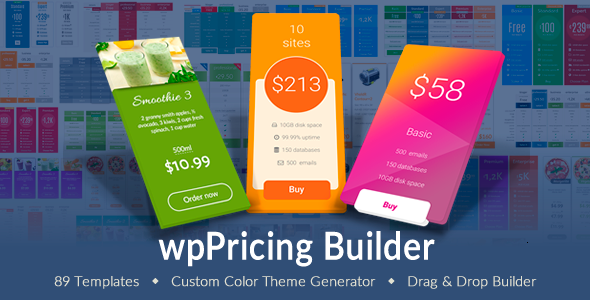 CodeCanyon - WP Pricing Table Builder v1.6.0 - Responsive Pricing Plans Plugin for WordPress - 13471310