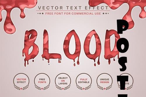 Blood Paper - Editable Text Effect - 6558845