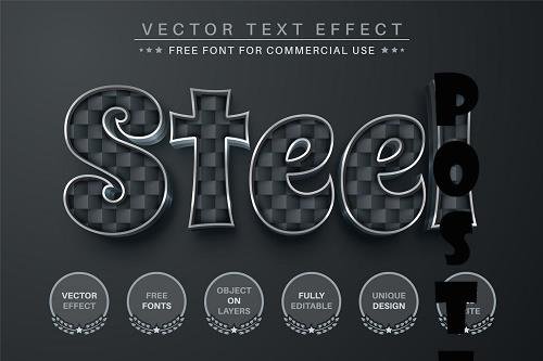 Steel - Editable Text Effect - 6558665