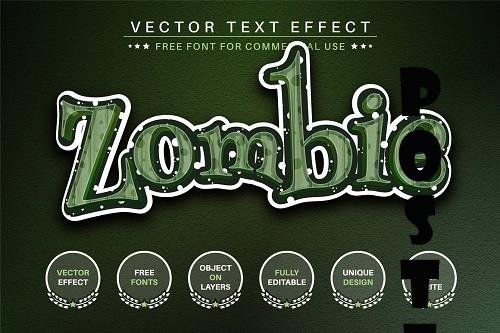 Zombie Sticker Editable Text Effect - 6559354