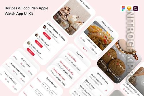 Recipes & Food Plan Apple Watch App UI Kit