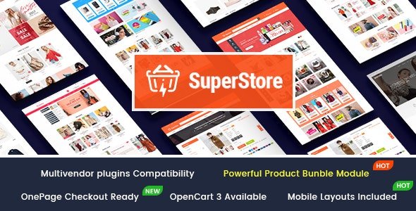 ThemeForest - SuperStore v1.0.2 - Responsive Multipurpose OpenCart 3 Theme with 3 Mobile Layouts Included - 23922159
