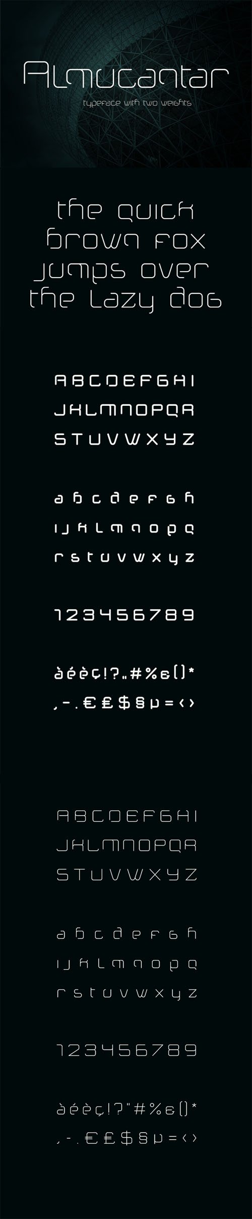 Almucantar Display Typeface - Techno Sci-fi Font Family