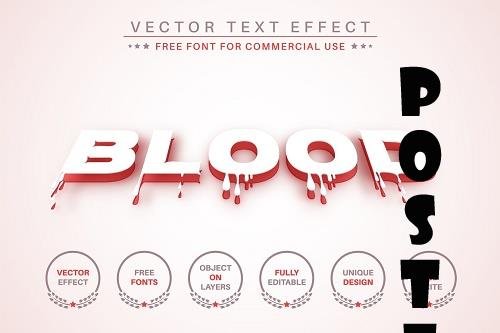 Paper Blood - Editable Text Effect - 6565847