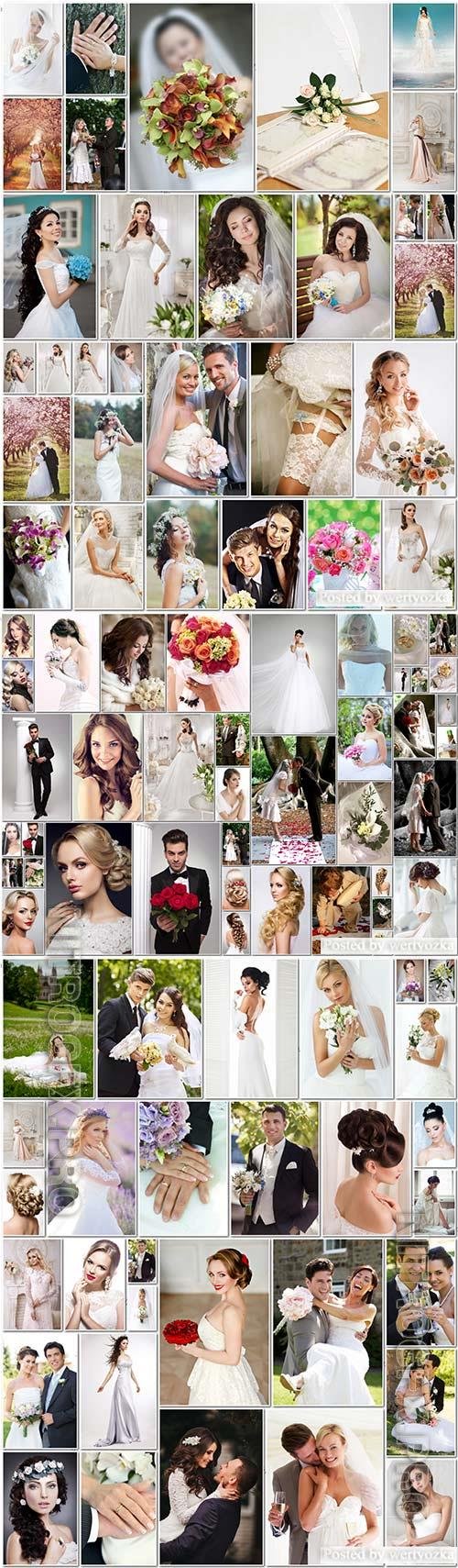100 Bundle beautiful bride and groom, wedding stock photo vol 1