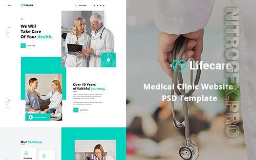 Lifecare - Medical Clinic Website PSD Template