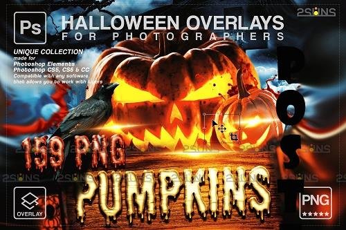 Pumpkins MEGA PACK 159 Halloween overlay V30 - 1612742