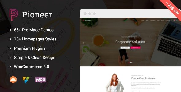 ThemeForest - Pioneer v1.0.7 - Multi-Concept Corporate WordPress Theme - 16540592