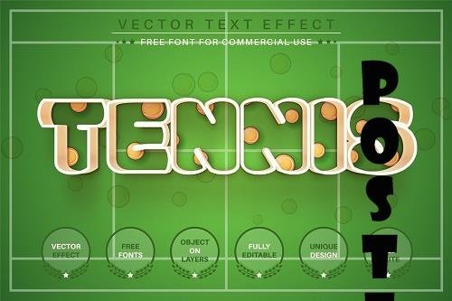 Tennis - Editable Text Effect - 6585052