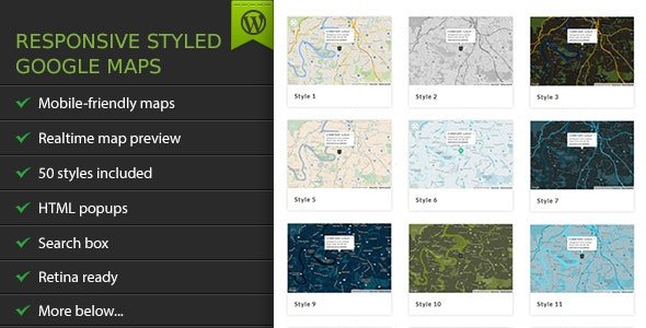 CodeCanyon - Responsive Styled Google Maps v5.1 - WordPress Plugin - 3909576