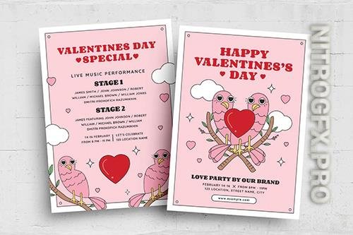Retro Valentines Flyer Template