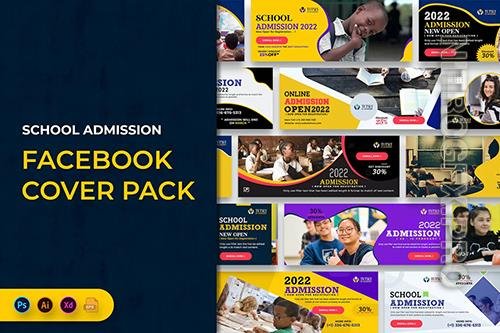 School Admission Facebook Cover Banner Template