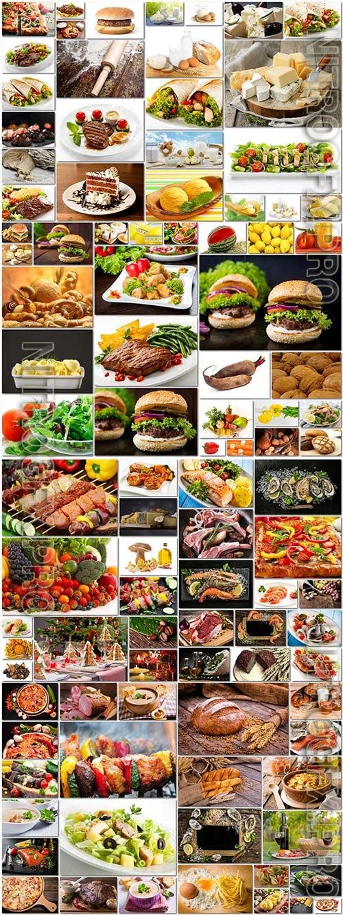 100 Bundle food, meat, vegetables, fruits, fish, stock photo vol 3