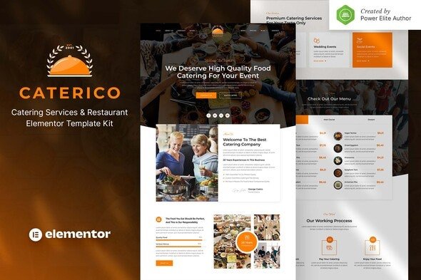 ThemeForest - Caterico v1.0.0 - Catering Services & Restaurant Elementor Template Kit - 34335546