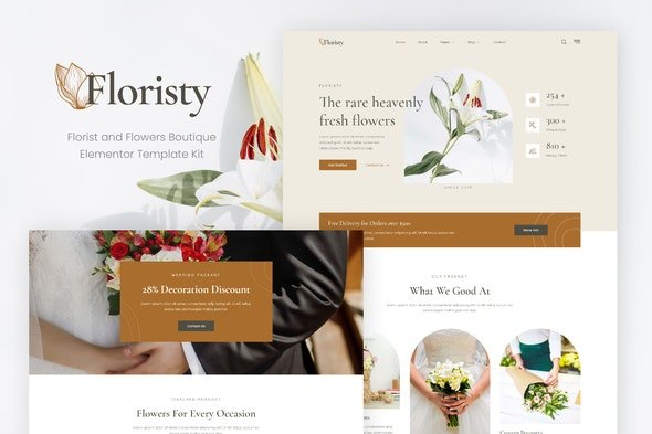 ThemeForest - Floristy v1.0.0 - Florist & Flower Boutique Elementor Template Kit - 34328524