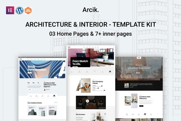 ThemeForest - Arcik v1.0.0 - Architecture & Interior Elementor Template Kit - 34328272