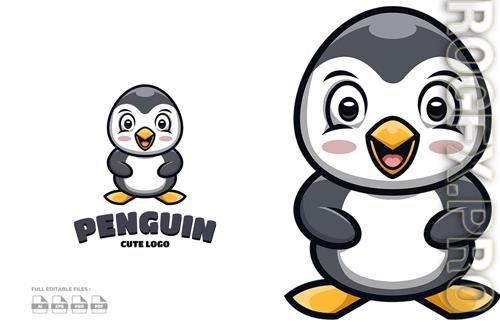 Cute Penguin Cartoon Logo