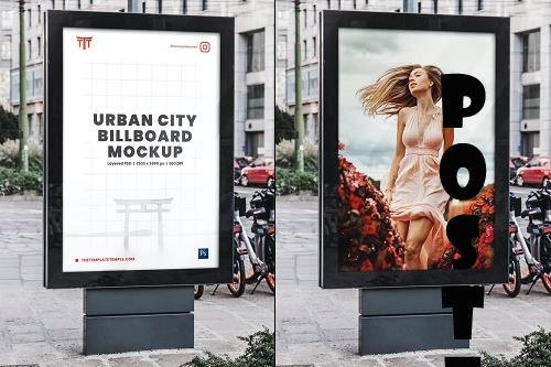 Urban City Billboard Mockup 06