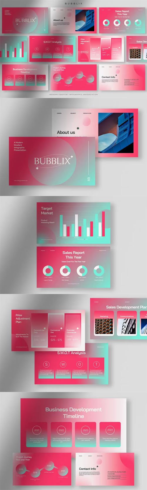 Bubblix - Modern Gradient Infographic PowerPoint Presentation