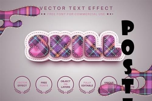 Tartan Stitch - Editable Text Effect - 6638920