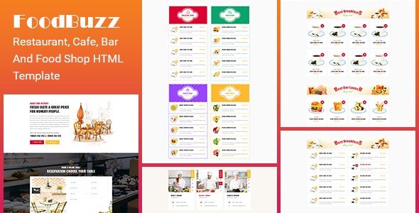 ThemeForest - FoodBuzz v1.0 - Restaurant, Cafe, Bar and Food shop HTML Template - 25602011