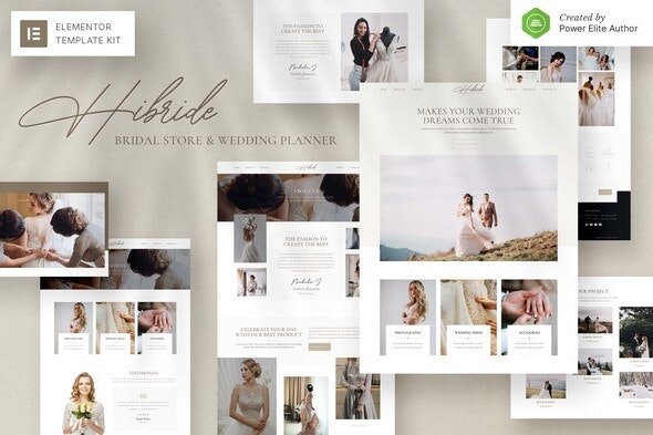 ThemeForest - Hibride v1.0.0 - Bridal Photography & Wedding Planner Elementor Template Kit - 34831839