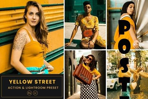 Yellow Street Tones Action & Lightrom Presets