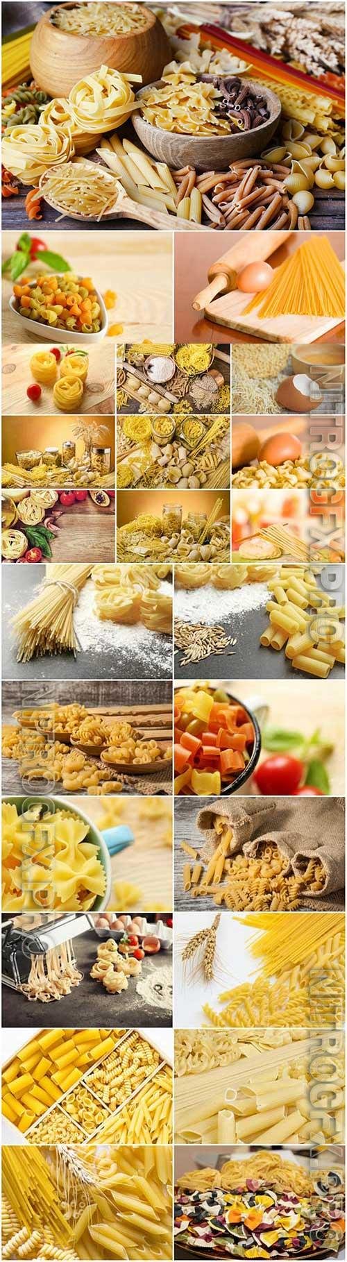 Different types of pasta stock photo