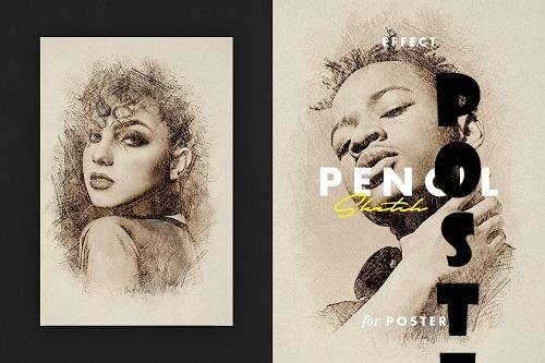 Vintage Sketch Effect for Posters - 6689543